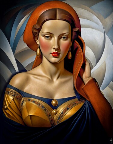 Arts numériques intitulée "CANDEUR V2 (51CM X…" par Nictsi Khamira, Œuvre d'art originale, Peinture numérique