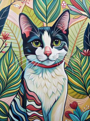 数字艺术 标题为“Cat.Whiskers in Won…” 由Margo Miro, 原创艺术品, AI生成的图像