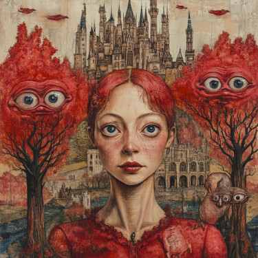Digital Arts titled "Surreal Kingdom #1" by Felipe Hueb, Original Artwork, Digital Painting