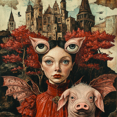 Digital Arts titled "Surreal Kingdom #2" by Felipe Hueb, Original Artwork, Digital Painting