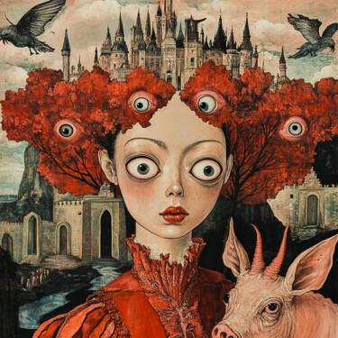 Digital Arts titled "Surreal Kingdom #3" by Felipe Hueb, Original Artwork, Digital Painting
