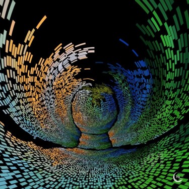 数字艺术 标题为“ABSTRACTION 30324” 由Nancy Lopez, 原创艺术品, 操纵摄影 安装在木质担架架上