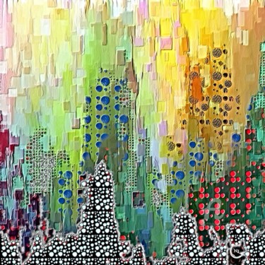 Digital Arts titled "ABSTRACTION 5424" by Nancy Lopez, Original Artwork, Manipulated Photography Mounted on Wood Stretcher f…