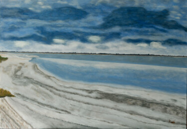 Malerei mit dem Titel "Un étang en Brenne" von Patrick Kessler, Original-Kunstwerk, Acryl Auf Keilrahmen aus Holz montiert