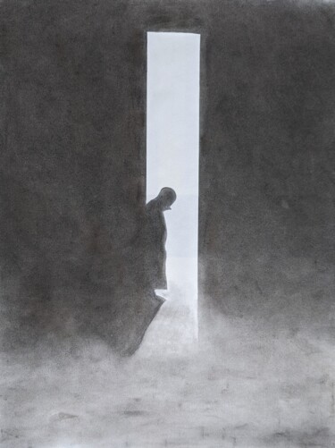 Drawing titled "Liminaire - sans ti…" by Dyai Saugey, Original Artwork, Charcoal