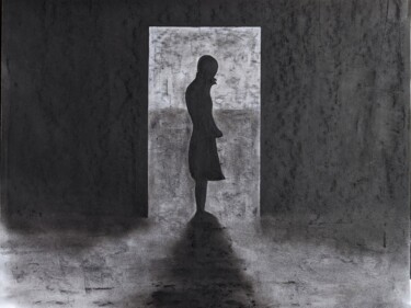 Tekening getiteld "Liminaire - Sans ti…" door Dyai Saugey, Origineel Kunstwerk, Houtskool