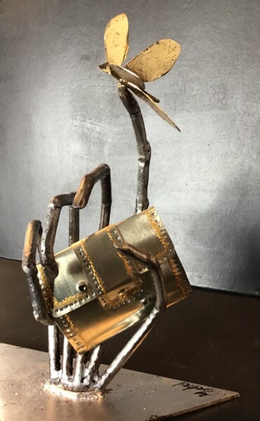 Sculpture intitulée "La main du diable" par Michel, Œuvre d'art originale, Métaux