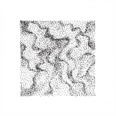 Fumée de points Drawing titled "Fumée de points" by Zueyen, Original Artwork, Ink
