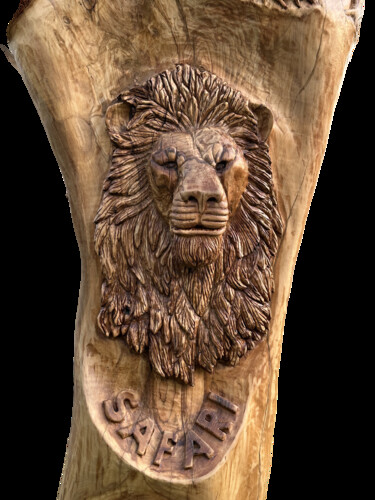 Skulptur mit dem Titel "Safari 2024" von Andreas Krompas, Original-Kunstwerk, Metalle Auf Keilrahmen aus Holz montiert