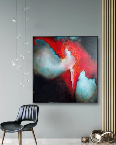 제목이 "Burning Breach"인 미술작품 Céline Blachier (Céline.B)로, 원작, 아크릴