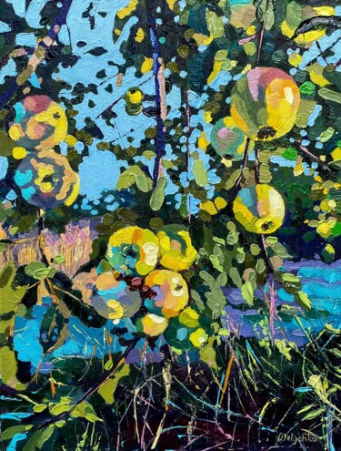 Apples in the Garden Painting titled "Apples in the Garden" by Oleksandra Velychko, Original Artwork, Oil