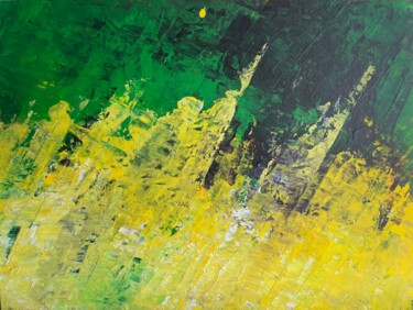 Malarstwo zatytułowany „Yellow splash” autorstwa Andrei Makarov, Oryginalna praca, Akryl Zamontowany na Karton