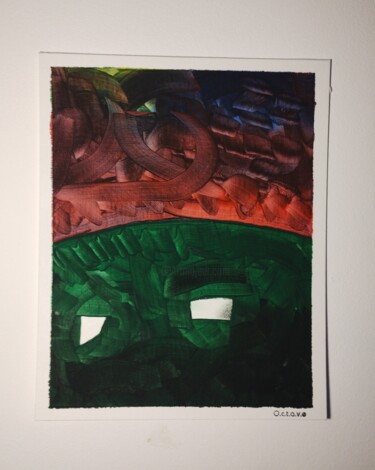 Peinture intitulée "Iluvia acida" par O.C.T.A.V.E, Œuvre d'art originale, Acrylique Monté sur Autre panneau rigide