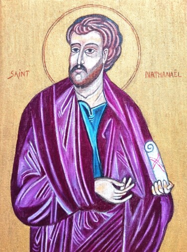 Peinture intitulée "Nathanaël" par Laure Barlet, Œuvre d'art originale, Huile