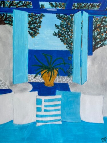 Peinture intitulée "Vacance hellénique" par Philippe Bourbonneux, Œuvre d'art originale, Acrylique