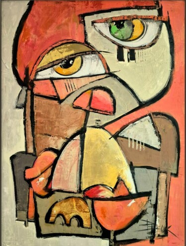 "MELANCHOLY II" başlıklı Tablo Sonja Brzak tarafından, Orijinal sanat, Petrol Ahşap Sedye çerçevesi üzerine monte edilmiş