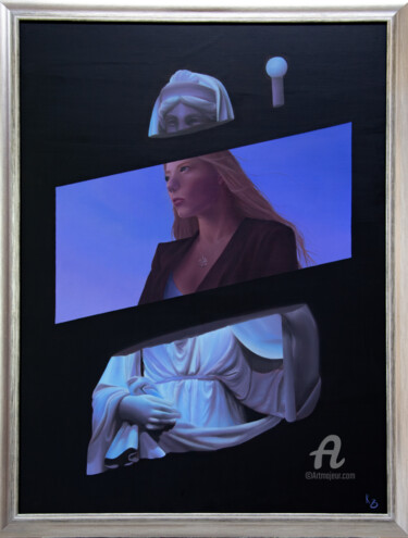 Pintura intitulada "Vesta" por Celine Kobierzynski, Obras de arte originais, Óleo Montado em Painel de madeira