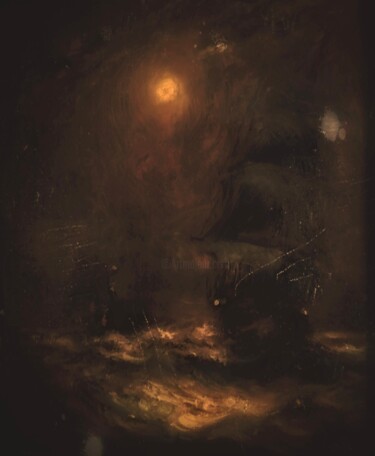 Painting titled "D'après Warren Shep…" by Amazeigh Bouzékri, Original Artwork, Oil Mounted on Wood Panel