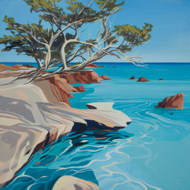 Painting titled "Corse,écorces... -…" by Michelle Auboiron, Original Artwork, Acrylic Mounted on artwork_cat.