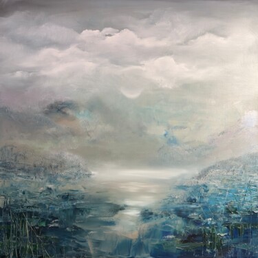 Pittura intitolato "Moonlight" da Inga Veilande, Opera d'arte originale, Olio