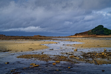 Carantec, l'estran, Rhu Land en octobre. Fotografie getiteld "Carantec, l'estran,…" door Thierry Martin, Origineel Kunstwerk, Digitale fotografie