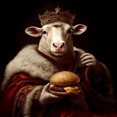 Arts numériques intitulée "Burger King" par Wonder Art, Œuvre d'art originale, Travail numérique 2D