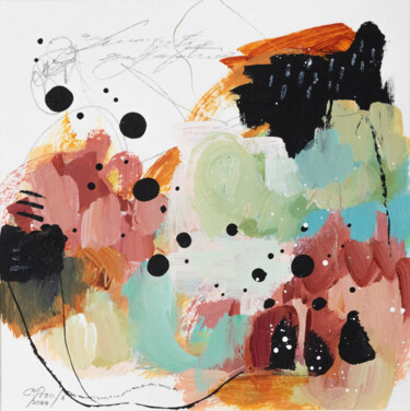 Peinture intitulée "Echoes of the desert" par Chantal Proulx, Œuvre d'art originale, Acrylique Monté sur Panneau de bois