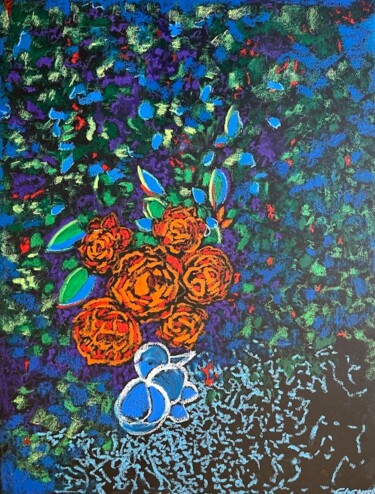 图画 标题为“Flowers” 由Philippe Guénot, 原创艺术品, 粉彩