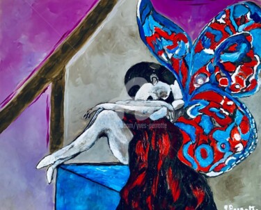 Peinture intitulée "Pose de  la Danseuse" par Yves Perrotte, Œuvre d'art originale, Huile Monté sur Châssis en bois