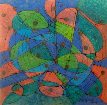 绘画 标题为“Abstrato cubista OU…” 由Antonio Guimaraes, 原创艺术品, 丙烯