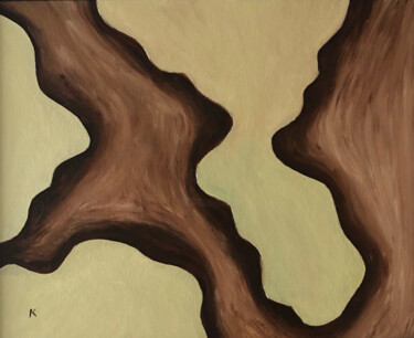 绘画 标题为“Relief art "Vert do…” 由Irena Kaufman, 原创艺术品, 丙烯 安装在纸板上