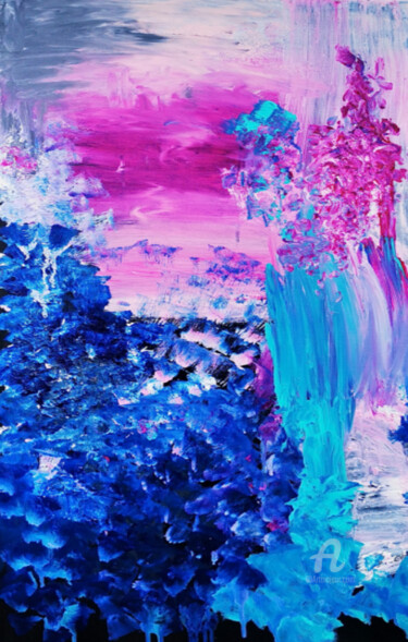 Schilderij getiteld "Ariel" door Lara Meya, Origineel Kunstwerk, Acryl Gemonteerd op Andere stijve panelen