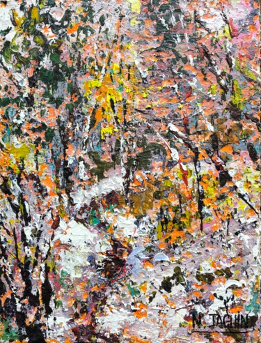 Painting titled "Anaë" by Nathalie Jaguin, Original Artwork, Acrylic Mounted on Wood Panel