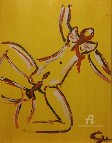 Painting "Vergine" 绘画 标题为“Painting "Vergine"” 由Rikortgallery, 原创艺术品, 丙烯 安装在其他刚性面板上