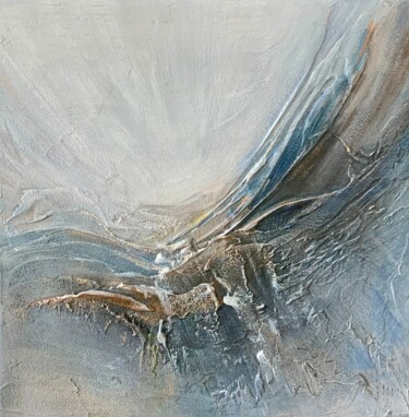 Painting titled "Abstraction 4" by Larisa Kleiman, Original Artwork, Acrylic Mounted on Wood Stretcher frame