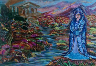 The Spirit of river Peinture intitulée "The Spirit of river" par Yuliya Gündoğan (ostbiju_art), Œuvre d'art originale, Acrylique