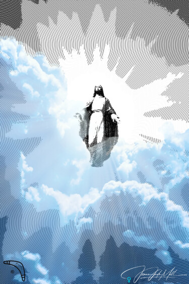 Digital Arts με τίτλο "jesus discovered yo…" από Jeanina Jade Moll, Αυθεντικά έργα τέχνης, 2D ψηφιακή εργασία