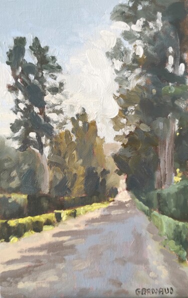 Painting titled "Chemin Boboli" by Karen Garnaud, Original Artwork, Oil