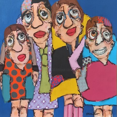 Peinture intitulée "La Petite Famille" par Maxime Frairot, Œuvre d'art originale, Acrylique