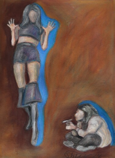 Painting titled "Cold War Era Icon #…" by Maksim Shlafer, Original Artwork, Pastel