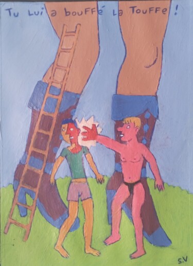 绘画 标题为“La gifle” 由Serge Voulouzan, 原创艺术品, 丙烯