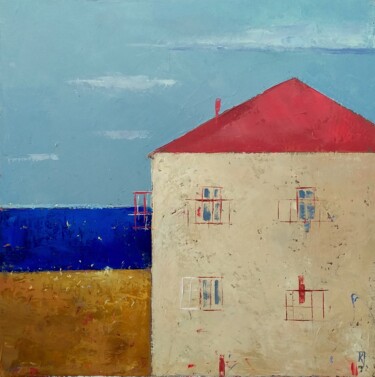 Ζωγραφική με τίτλο "Cozy Summer House B…" από Kestutis Jauniskis, Αυθεντικά έργα τέχνης, Λάδι