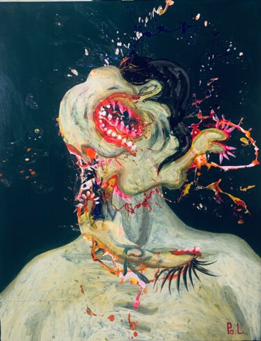 绘画 标题为“Series, deformed he…” 由Po.L., 原创艺术品, 丙烯 安装在木质担架架上