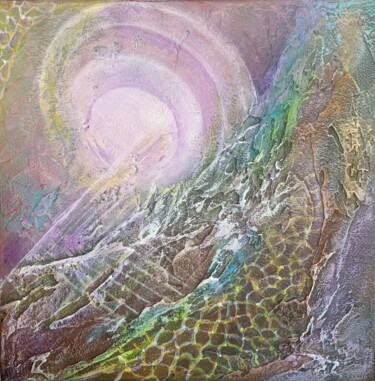 Painting titled "Abstraction 5" by Larisa Kleiman, Original Artwork, Acrylic Mounted on Wood Stretcher frame