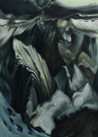 绘画 标题为“''Firmly in place''” 由Raffi Ghazaryan, 原创艺术品, 油 安装在木质担架架上
