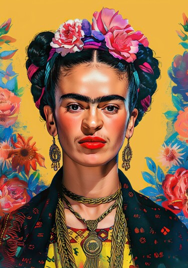 Arte digital titulada "Frida Kahlo" por Niklas Horstmann, Obra de arte original, Imagen generada por IA