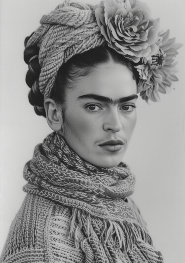 제목이 "Frida Kahlo "Durch…"인 디지털 아트 Niklas Horstmann로, 원작, AI 생성 이미지