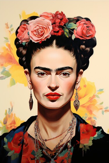 Frida Kahlo "Im Herzen Mexikos: Frida’s spirituelle Reise" Arte digital titulada "Frida Kahlo "Im Her…" por Niklas Horstmann, Obra de arte original, Imagen generada por IA