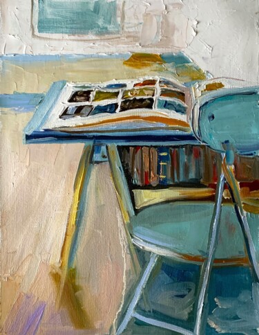 Painting titled "Memory Lane." by Vita Schagen, Original Artwork, Oil Mounted on Wood Stretcher frame