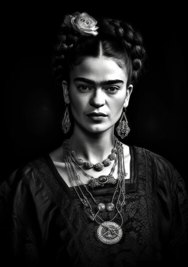 제목이 "Frida Kahlo "Durch…"인 디지털 아트 Niklas Horstmann로, 원작, AI 생성 이미지